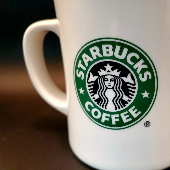 Starbucks 2008 Fresh Roasted. Dual Logo Brown & Green Mermaid Coffee Mug 16 oz. - Picture 5 of 12